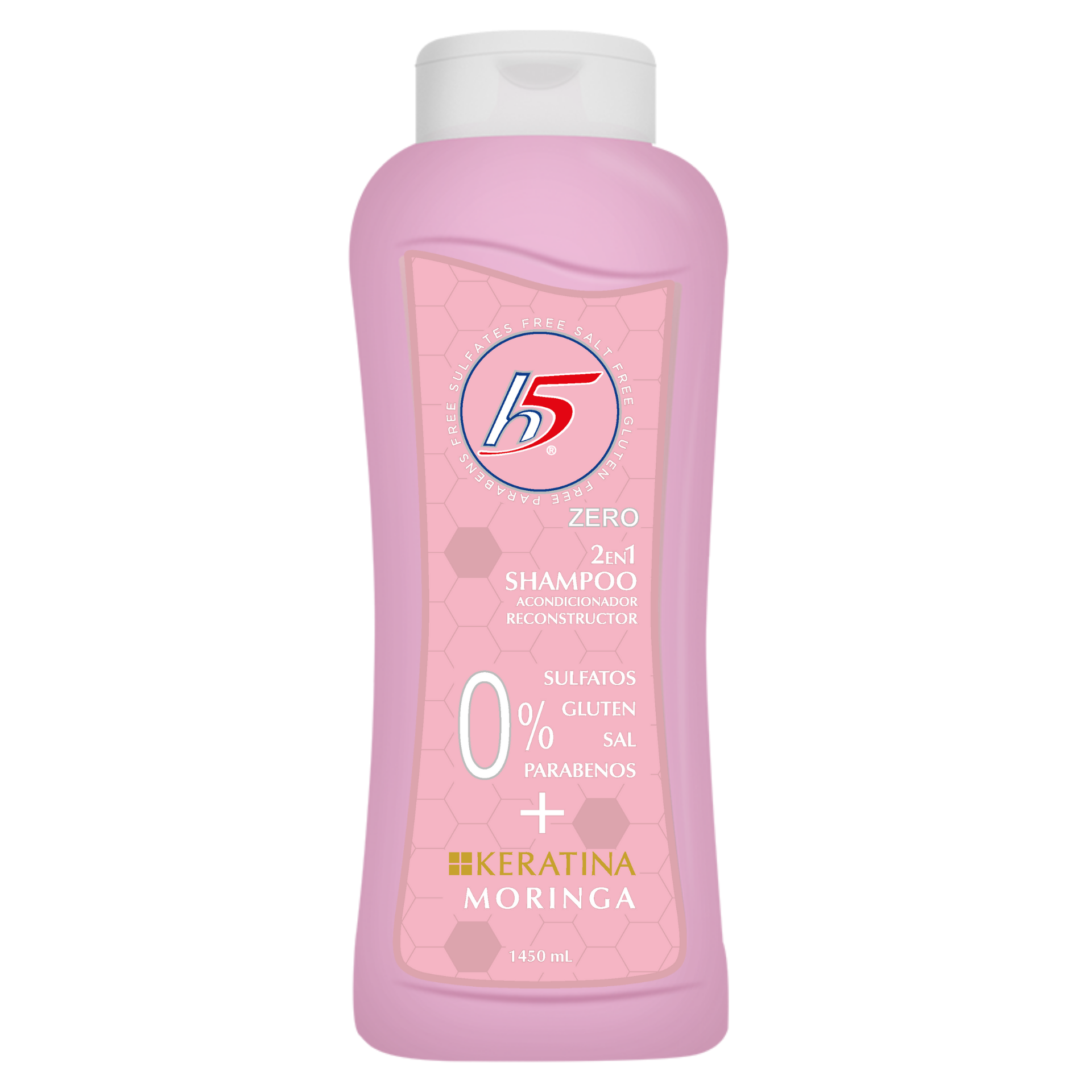 H5 - Shampoo 2En1 Moringa Keratina - 1450 ml