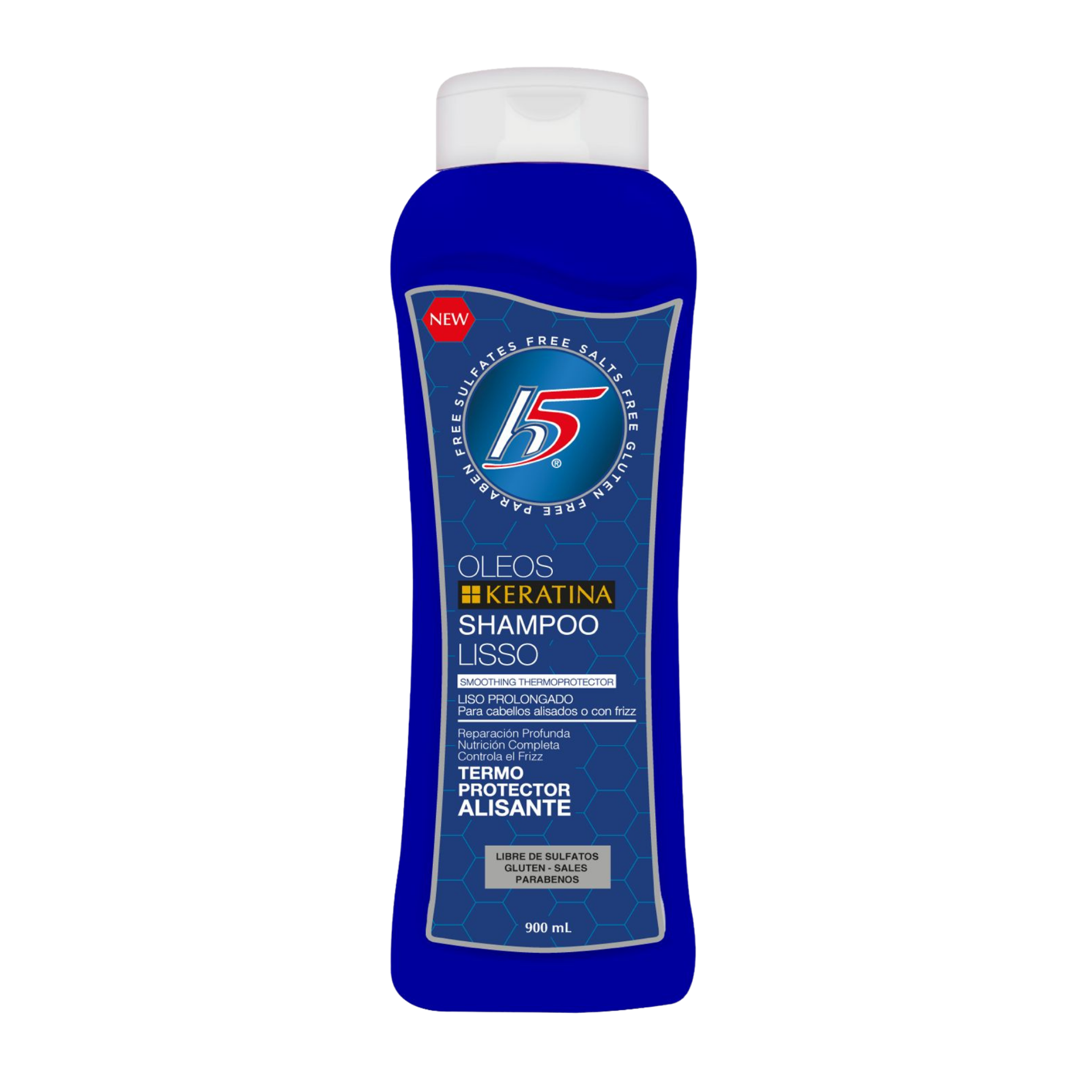 H5 - Shampoo Lisso Keratina Oleos - 900 ml