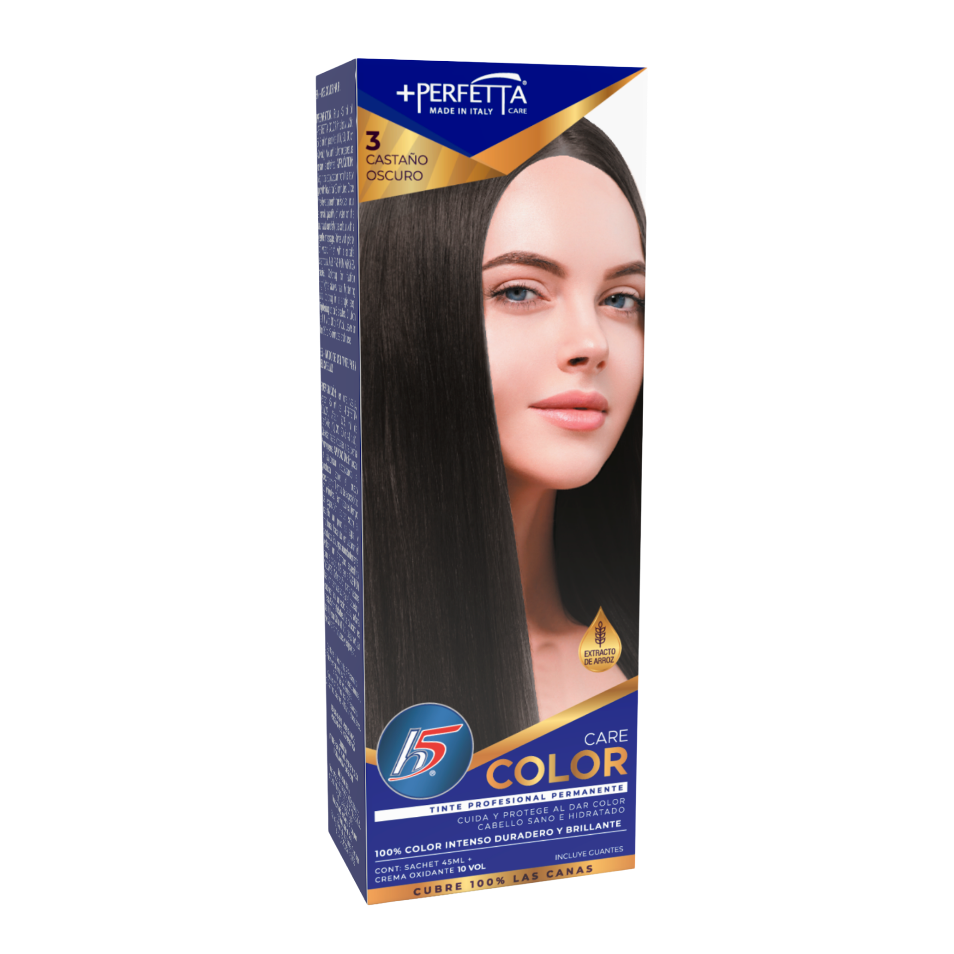 H5 - Tinte Perfetta - Kit 3 Castaño Oscuro