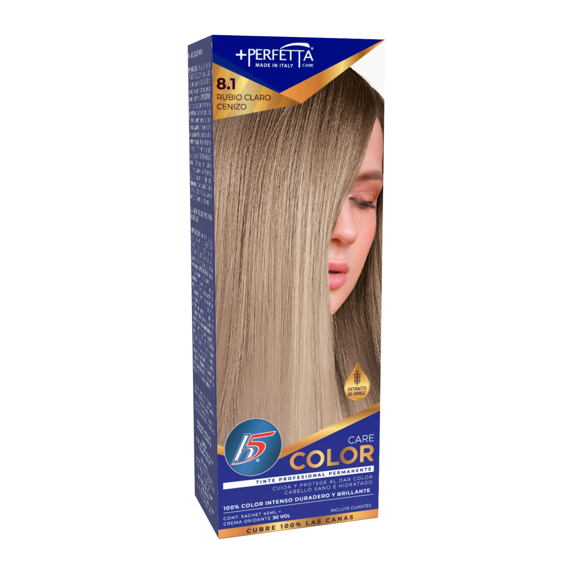 H5 - Tinte Perfetta - Kit 8 1 Rubio Claro Cenizo