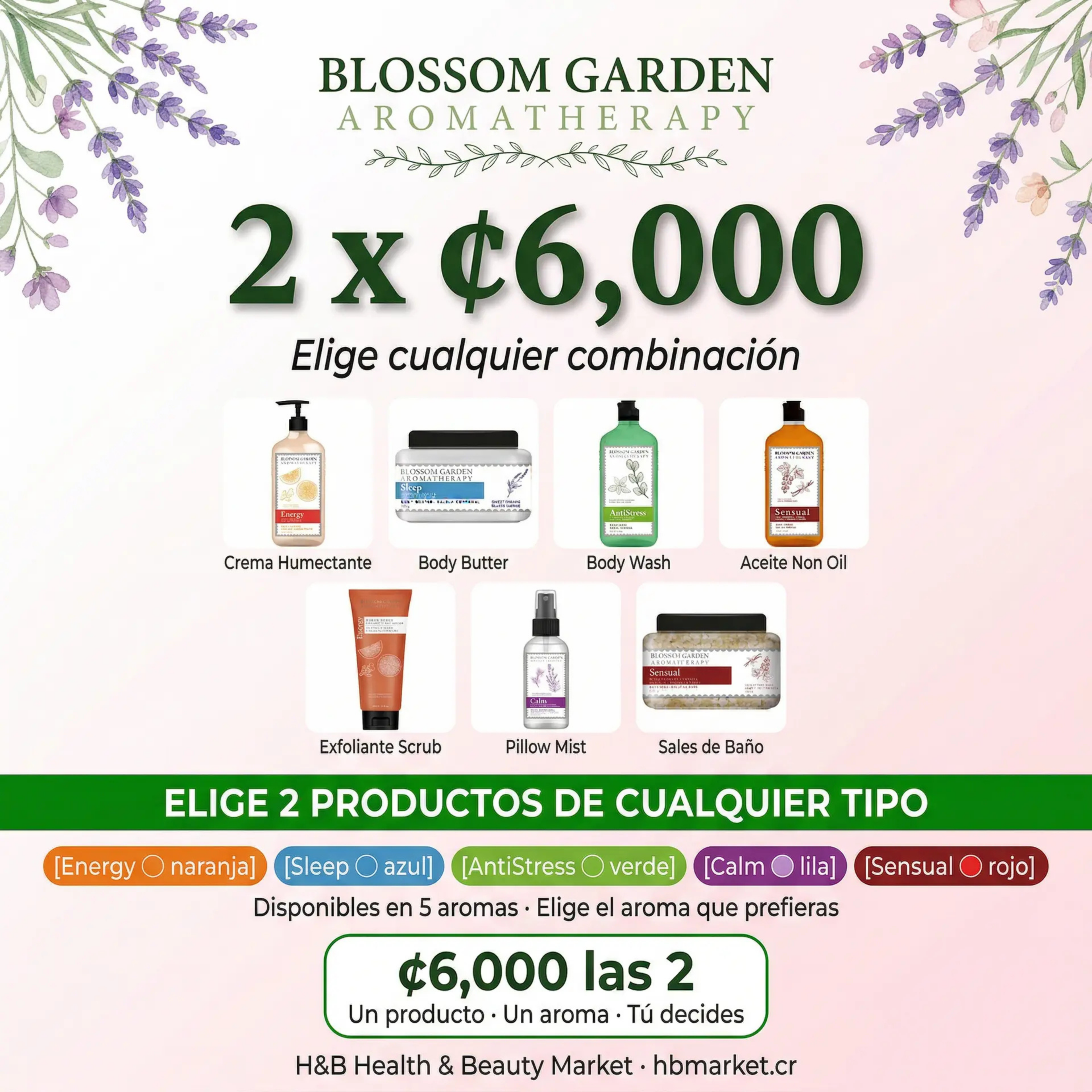 PROMO - BLOSSOM GARDEN - 2X¢6000