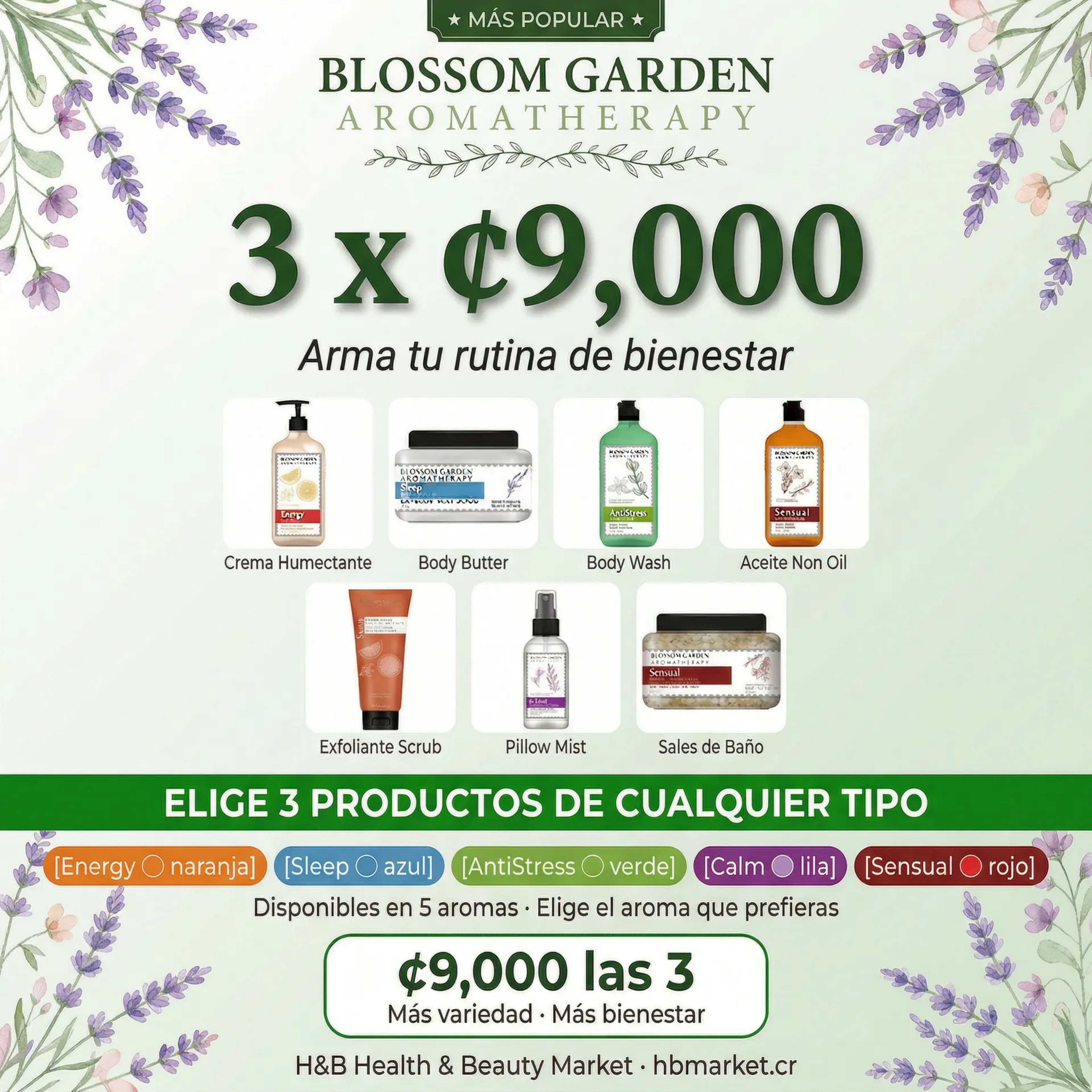 PROMO - BLOSSOM GARDEN - 3X¢9000
